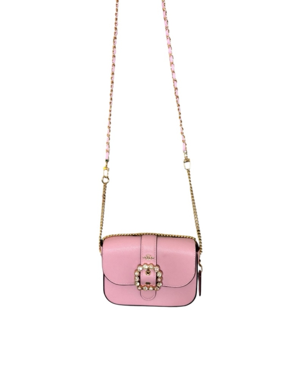 Coach Gemma Jewel Buckle Crossbody Bag CE622 Powder Pink Multi NWT - Picture 4 of 12